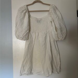 Tuckernuck White Smocked Dress, Size S